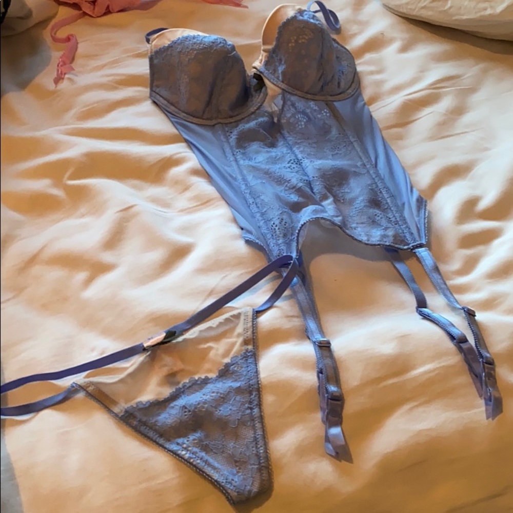 Blue lingerie set
